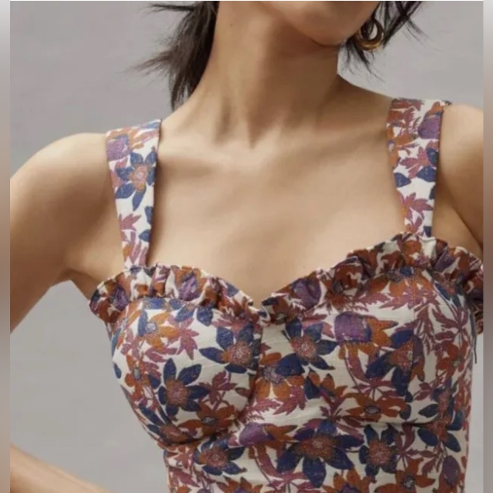 EUC Anthropologie Sachin & Babi Sweetheart Jacquard Crop
